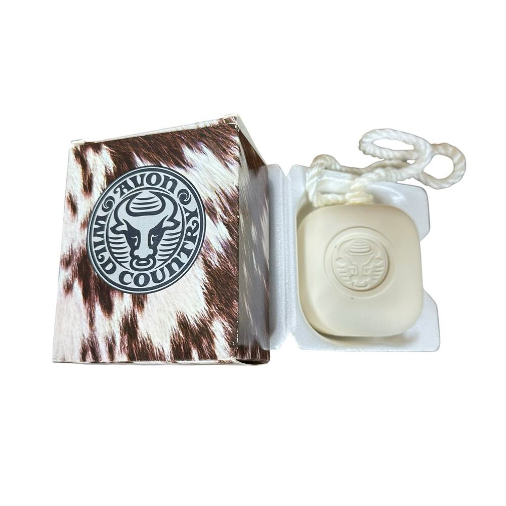 NEW Vintage Avon Wild Country Mens 3” Scented Shower Soap on a Rope 5oz